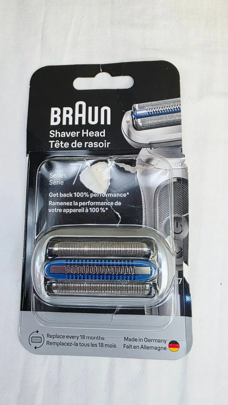 Braun Series 7 74S Electric Shaver Replacement Head Damage package